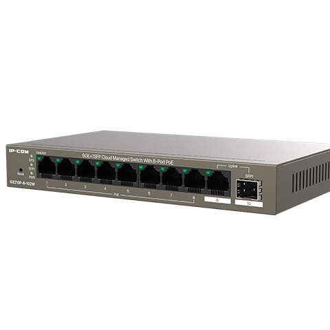 مفتاح جيجابت ذكي بـ 10 منافذ (8 PoE)